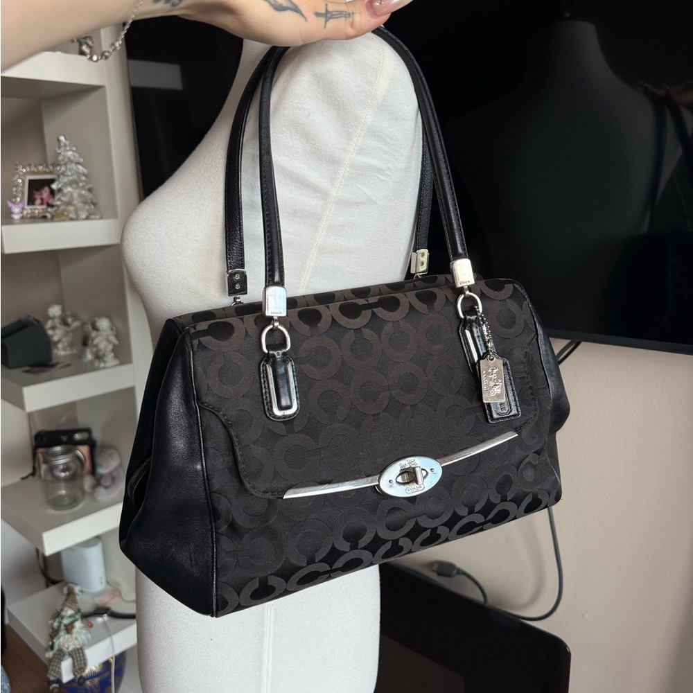 Coach Black Signature Shoulder Bag